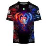 NRL Newcastle Knights Custom Name Number Rose Dragon T-Shirt