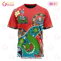 NRL Newcastle Knights Custom Name Number Special Design NAIDOC T-Shirt