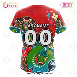 Alternative view of NRL Newcastle Knights Custom Name Number Special Design NAIDOC T-Shirt