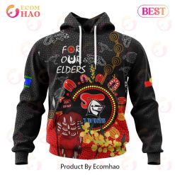 NRL Newcastle Knights Custom Name Number Special Edition NAIDOC Pullover Hoodie