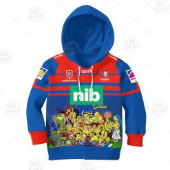 Alternative view of NRL Newcastle Knights Custom Name Number x The Simpsons 2020 Halloween Kids Pullover Hoodie