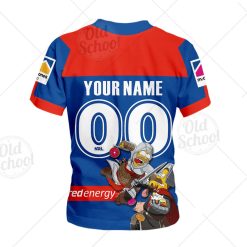 Alternative view of NRL Newcastle Knights Custom Name Number x The Simpsons 2020 Halloween Kids T-Shirt