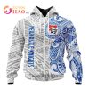 NRL Newcastle Knights Custom Name Polynesian Zip Up Hoodie