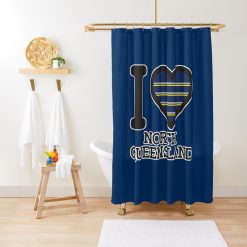 NRL North Queensland Cowboys Blue Love Shower Curtain