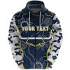 NRL North Queensland Cowboys Custom Name ANZAC Day Zip Up Hoodie