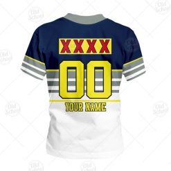 Alternative view of NRL North Queensland Cowboys Custom Name Number 1995 Vintage Retro Heritage Jersey Kids T-Shirt