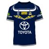 NRL North Queensland Cowboys Custom Name Number 2019 Home Jersey T-Shirt