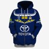 NRL North Queensland Cowboys Custom Name Number 2019 Home Jersey Zip Up Hoodie
