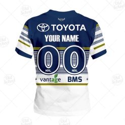 Alternative view of NRL North Queensland Cowboys Custom Name Number 2020 Home Jersey Kids T-Shirt