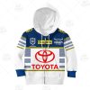 NRL North Queensland Cowboys Custom Name Number 2020 Home Jersey Kids Zip Up Hoodie