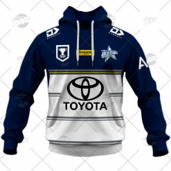 NRL North Queensland Cowboys Custom Name Number 2022 Gold Stars Jersey Pullover Hoodie