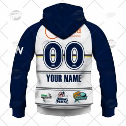 Alternative view of NRL North Queensland Cowboys Custom Name Number 2022 Gold Stars Jersey Zip Up Hoodie