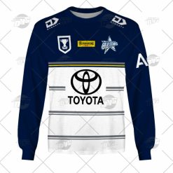 NRL North Queensland Cowboys Custom Name Number 2022 Gold Stars Jersey Sweatshirt