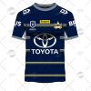 NRL North Queensland Cowboys Custom Name Number 2022 Home Jersey T-Shirt