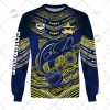 NRL North Queensland Cowboys Custom Name Number 2022 Indigenous Fishing Jersey Sweatshirt