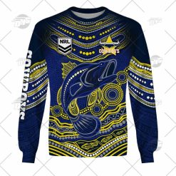 NRL North Queensland Cowboys Custom Name Number 2022 Indigenous Fishing Jersey Sweatshirt