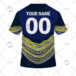 Alternative view of NRL North Queensland Cowboys Custom Name Number 2022 Indigenous Fishing Jersey T-Shirt