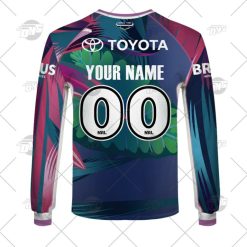 Alternative view of NRL North Queensland Cowboys Custom Name Number 2022 League Jersey Sweatshirt