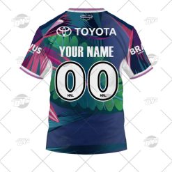 Alternative view of NRL North Queensland Cowboys Custom Name Number 2022 League Jersey T-Shirt
