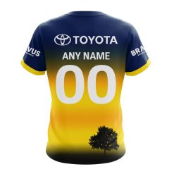 Alternative view of NRL North Queensland Cowboys Custom Name Number 2023 ANZAC Day Jersey T-Shirt