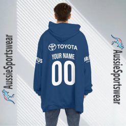 Alternative view of NRL North Queensland Cowboys Custom Name Number 2023 Home Jersey Fleece Oodie
