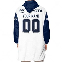 Alternative view of NRL North Queensland Cowboys Custom Name Number 2023 Indigenous Jersey Fleece Oodie