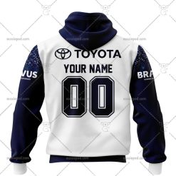 Alternative view of NRL North Queensland Cowboys Custom Name Number 2023 Indigenous Jersey Zip Up Hoodie