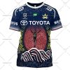 NRL North Queensland Cowboys Custom Name Number 2023 Indigenous Jersey T-Shirt