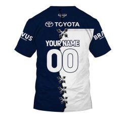 Alternative view of NRL North Queensland Cowboys Custom Name Number 2023 Mix Jersey V2 T-Shirt