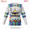 NRL North Queensland Cowboys Custom Name Number Autism Awareness Sweatshirt