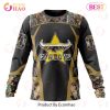 NRL North Queensland Cowboys Custom Name Number Camo Sweatshirt V2