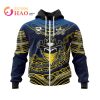 NRL North Queensland Cowboys Custom Name Number Indigenous Mascot Zip Up Hoodie