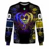 NRL North Queensland Cowboys Custom Name Number Rose Dragon Sweatshirt