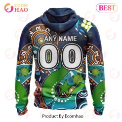 Alternative view of NRL North Queensland Cowboys Custom Name Number Special Design NAIDOC Pullover Hoodie