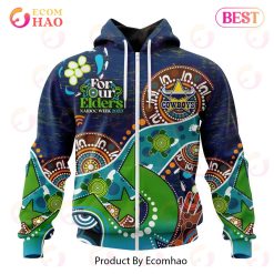 NRL North Queensland Cowboys Custom Name Number Special Design NAIDOC Zip Up Hoodie