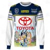 NRL North Queensland Cowboys Custom Name Number x Bluey Sweatshirt