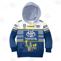 Alternative view of NRL North Queensland Cowboys Custom Name Number x The Simpsons Halloween 2020 Kids Pullover Hoodie