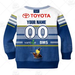 NRL North Queensland Cowboys Custom Name Number x The Simpsons Halloween 2020 Kids Sweatshirt - Image 2