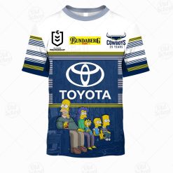NRL North Queensland Cowboys Custom Name Number x The Simpsons Halloween 2020 Kids T-Shirt