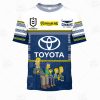 NRL North Queensland Cowboys Custom Name Number x The Simpsons Halloween 2020 T-Shirt