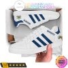 NRL North Queensland Cowboys White Blue Stripes Stan Smith Shoes