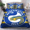 NRL Parramatta Eels Blue Gold Stripes Doona Cover