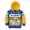 NRL Parramatta Eels Custom Name Number 2020 x Bluey Jersey 2 Kids Zip Up Hoodie