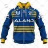 NRL Parramatta Eels Custom Name Number 2022 Home Jersey Zip Up Hoodie