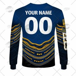 Alternative view of NRL Parramatta Eels Custom Name Number 2022 Indigenous Fishing Jersey Sweatshirt