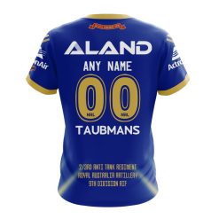Alternative view of NRL Parramatta Eels Custom Name Number 2023 ANZAC Day Round Jersey T-Shirt