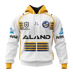 NRL Parramatta Eels Custom Name Number 2023 Away Jersey Zip Up Hoodie