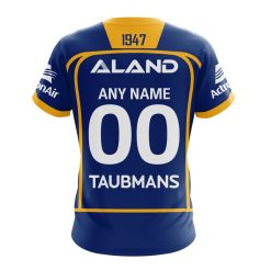 Alternative view of NRL Parramatta Eels Custom Name Number 2023 Home Jersey T-Shirt