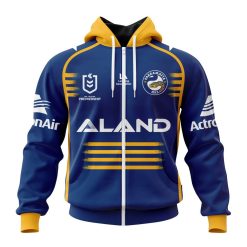 NRL Parramatta Eels Custom Name Number 2023 Home Jersey Zip Up Hoodie