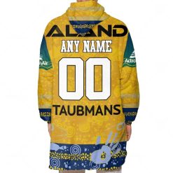 Alternative view of NRL Parramatta Eels Custom Name Number 2023 Indigenous Jersey Fleece Oodie